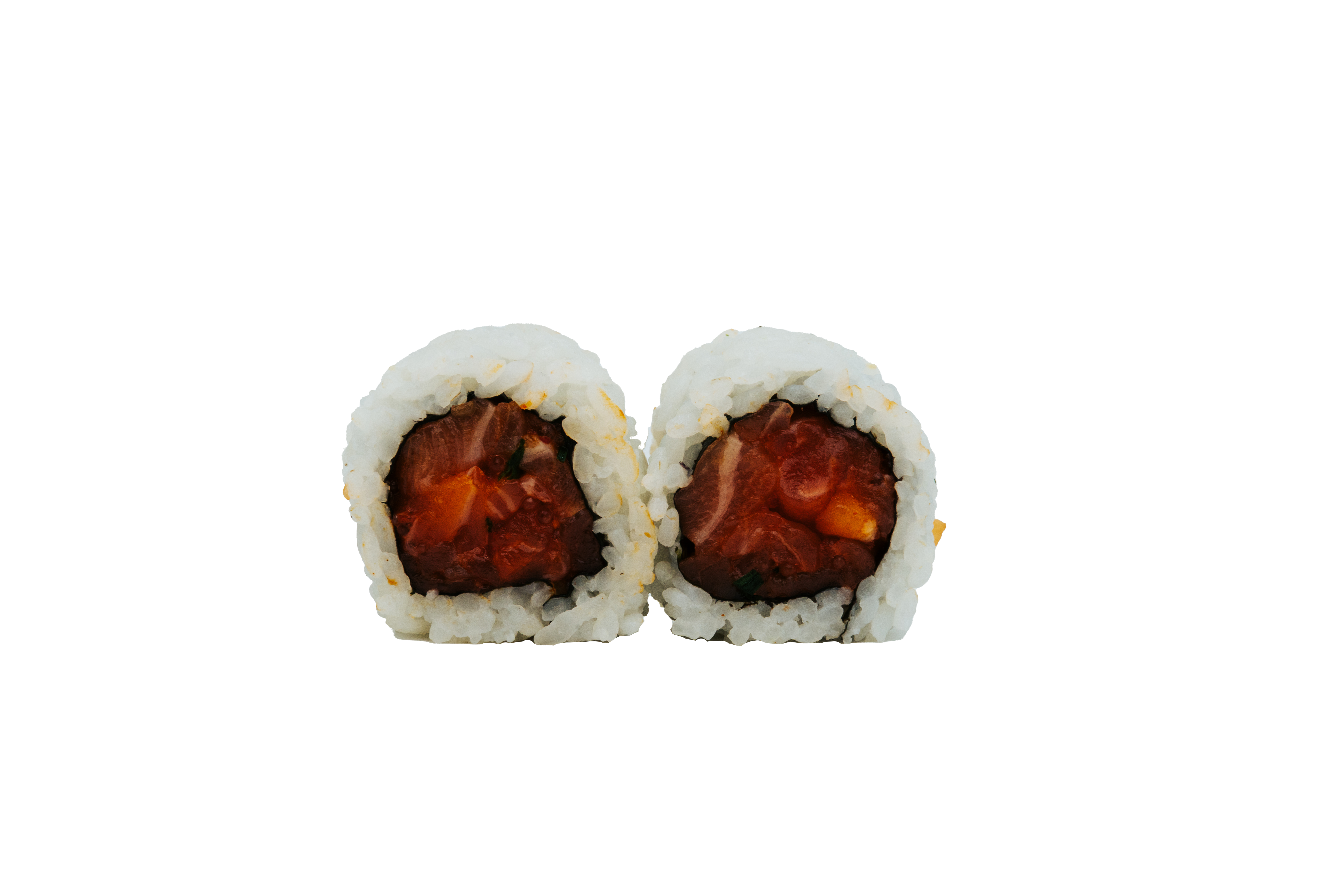 <span style="font-weight: 700;">URAMAKI - Spicy sake roll&nbsp;(5 Stück)</span><br>